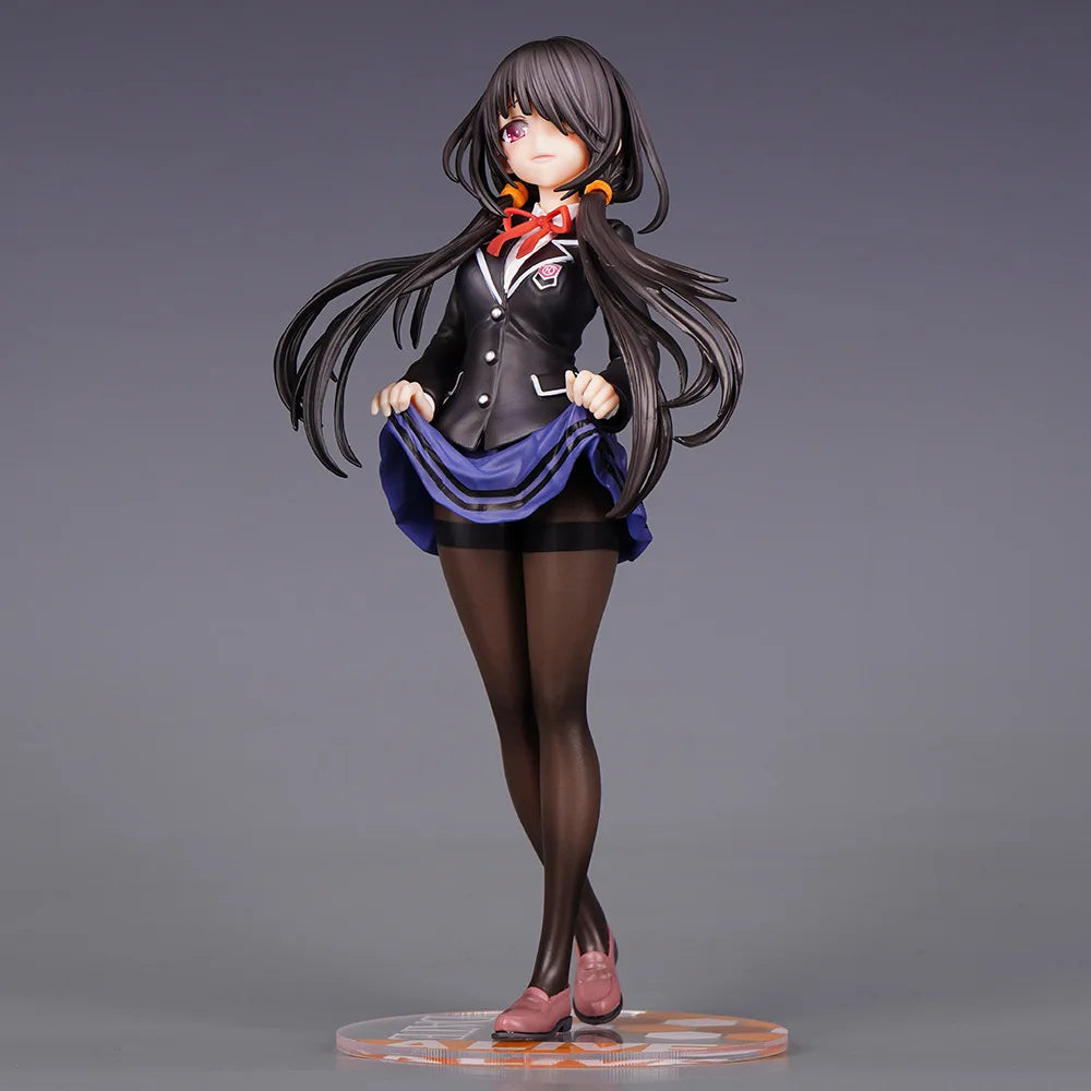 22cm Anime Tokisaki Kurumi Figures Gk Date A Live Figure Nightmare Kurumi Figurine School Uniform Model Collection Toys Dolls