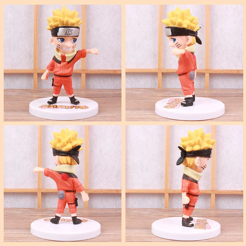 6pcs/set 12cm Anime Naruto Shippuden Hinata Sasuke Itachi Kakashi Gaara anime figure Q Version PVC Figures Toys Dolls Kid Gift