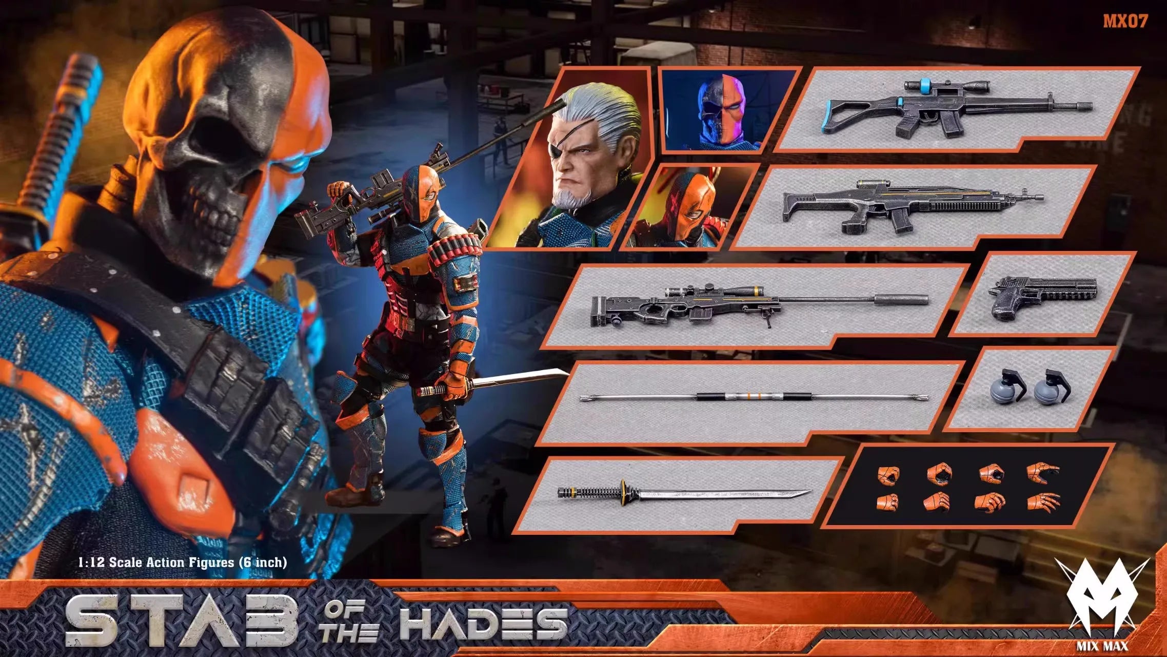In Stock Mixmax Deathstroke 1/12 Scale Action Figures 6 inchAnime Character Slade Joseph Wilson Terminator Model Toys Collection