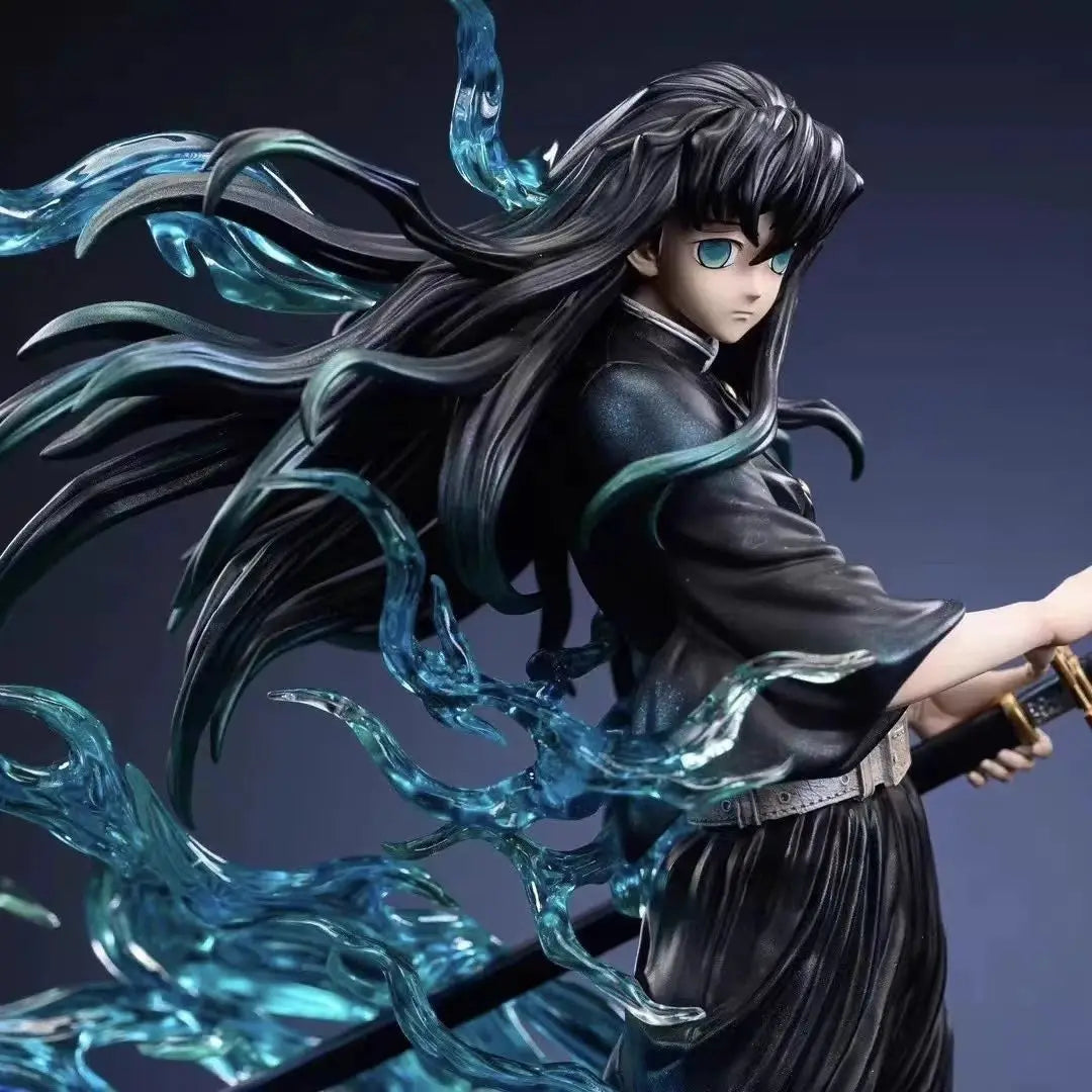 Muichiro Tokito Sun-pillar Demon Slayer Animefigurine 9.84Inch/25cm PVC can be move be Favorites Combat stance Toys Gifts