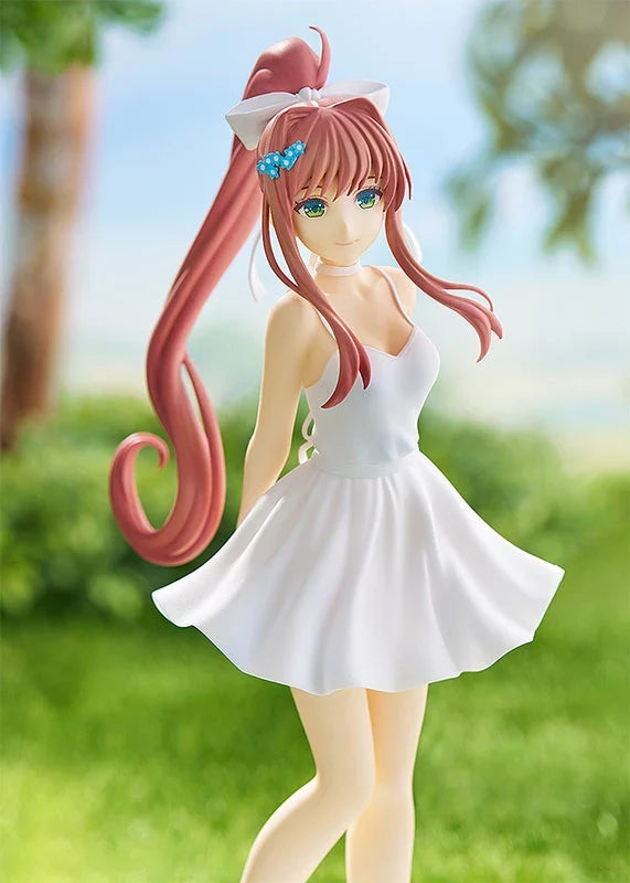 17cm POP UP PARADE Literature Club! Monika White Dress Anime Figure Sayori Action Figure Yuri/Natsuki Figure Model Doll Toy Gift