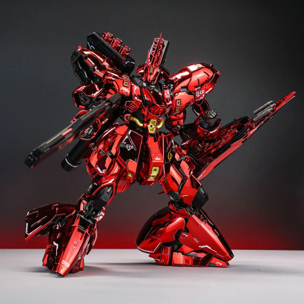 STAR Model RG 1/144 MSN-04 Sazabi Mirror Electroplating red Ver.Assembly Model Kits Anime Action Figure  Plastic Robot toys