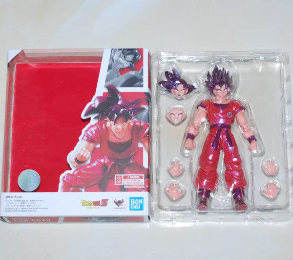 15cm Dragon Ball Anime Figures Kaioken Sun Goku Action Figure Statue Model Doll Collection Toys Gifts