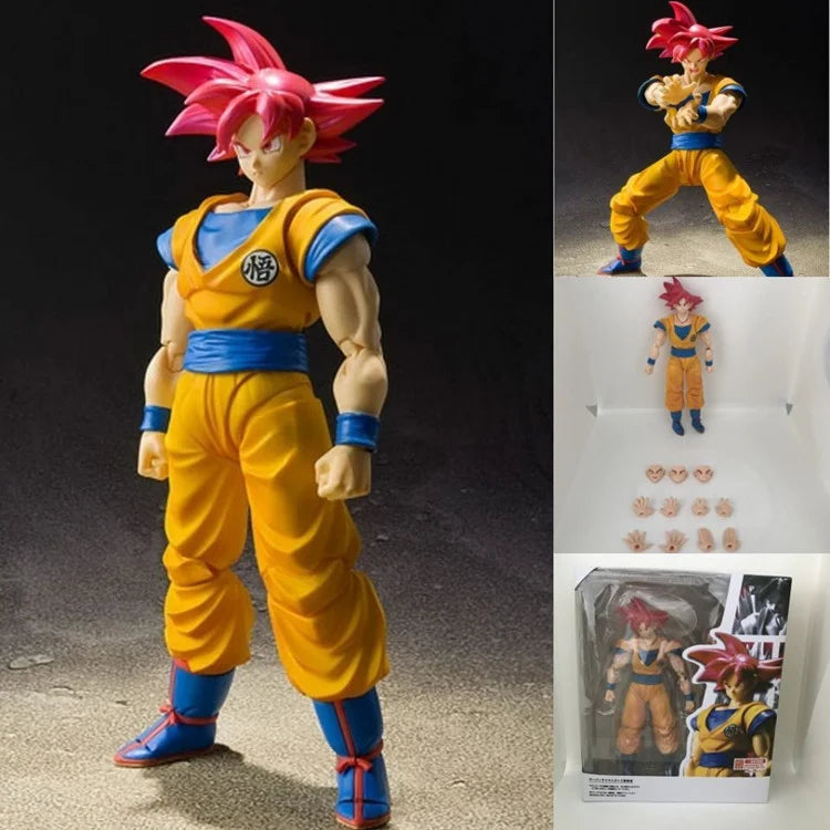 Dragon Ball Super Super Saiyan Red Hair Goku Action Figure Collectible Competition Model Toy for Fans And Collectors