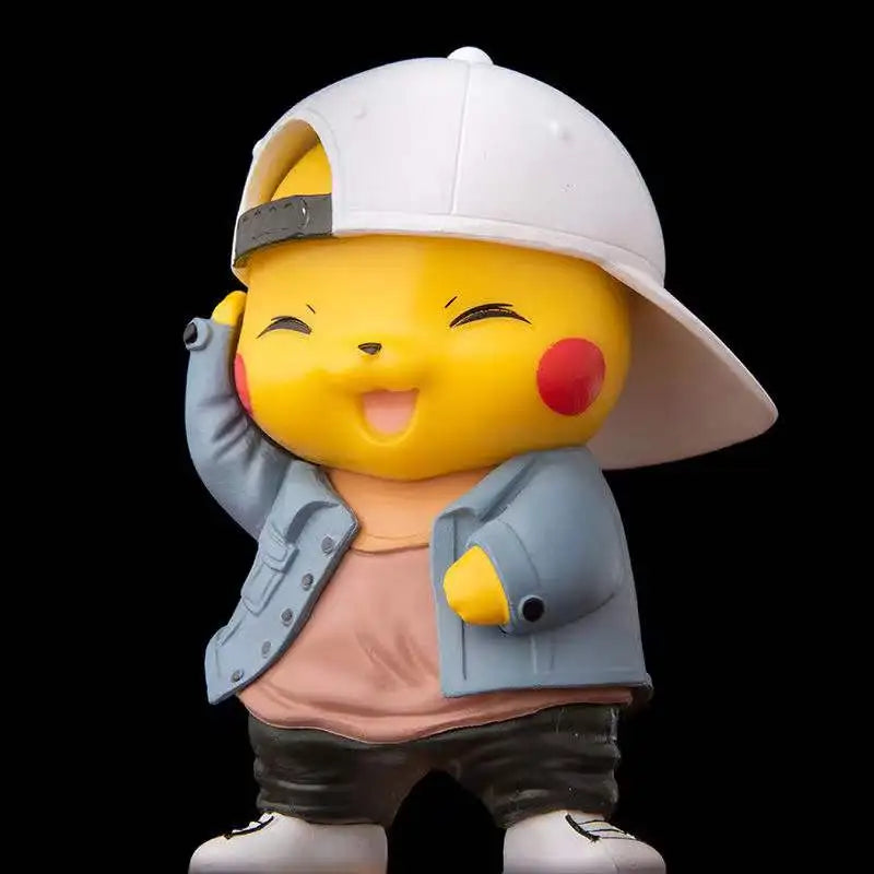 Anime Pokemon 12CM Pikachu Cosplay Action Figure Mini Q Cute Cartoon PVC Model Toys Children Gifts