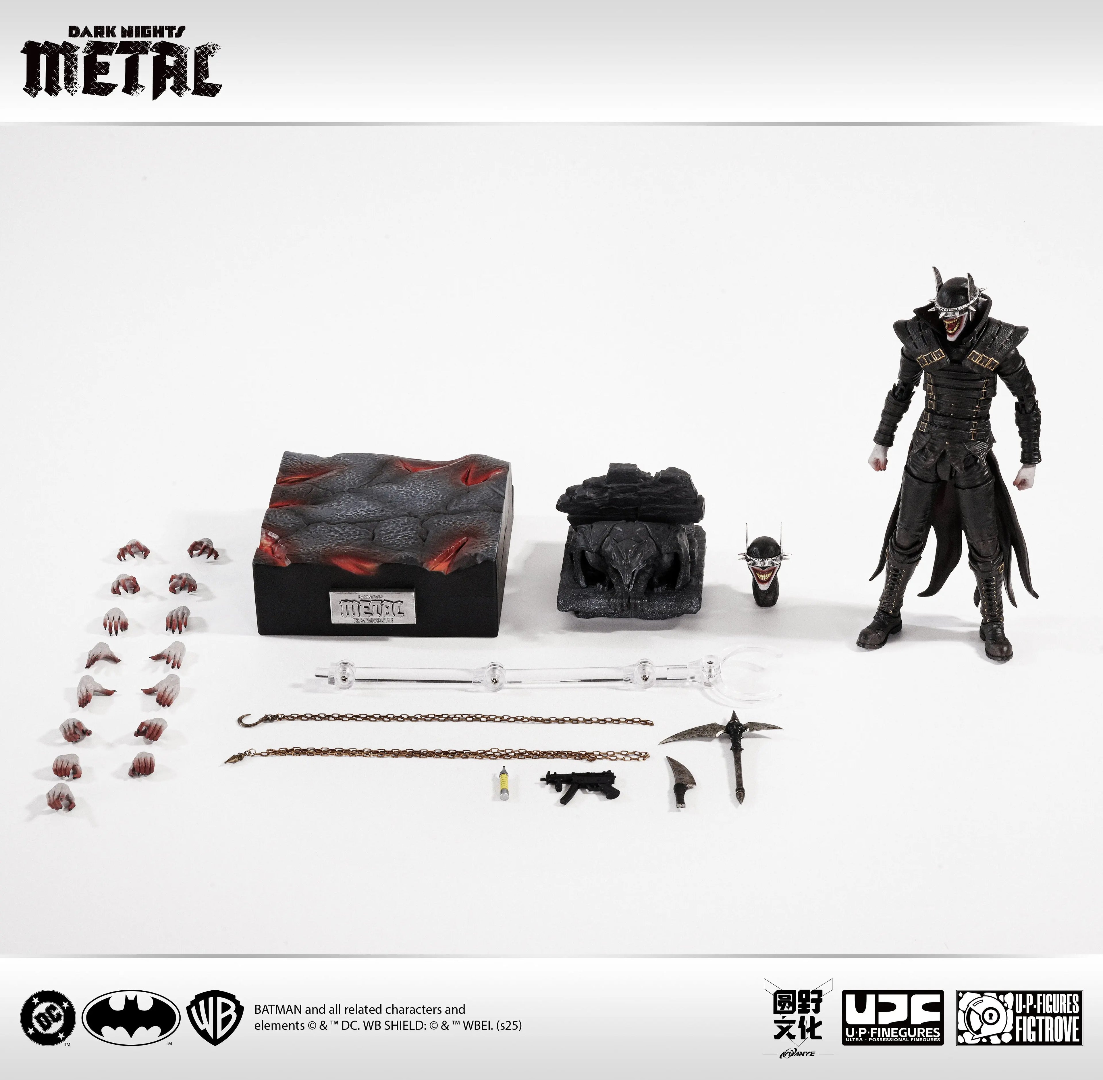 U-P-Finegures Batman Dark Nights: Metal The Batman Who Laughs DCC Model Action Figure Trendy Toys Desktop Doll Collectibles