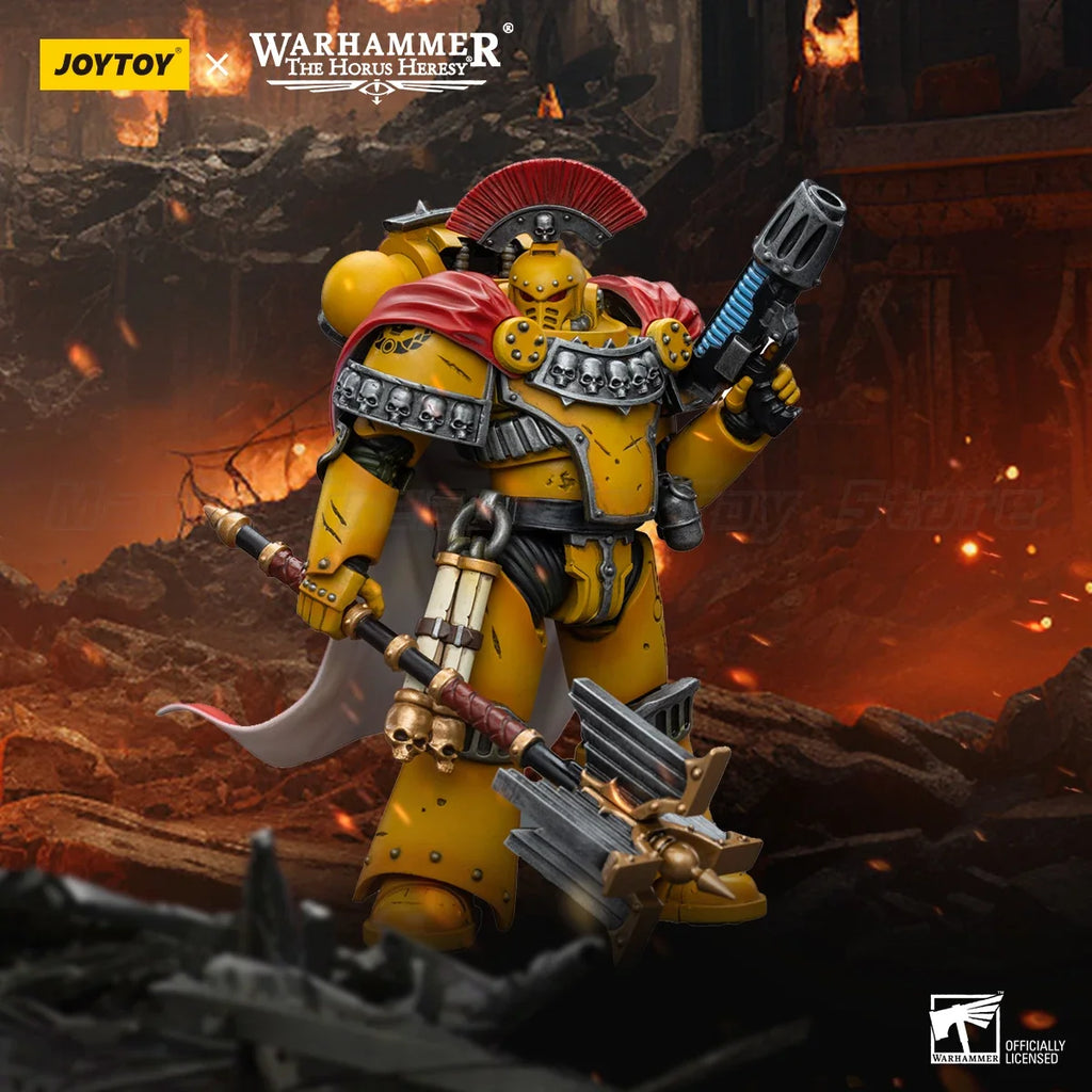 【In Stock】JOYTOY Warhammer 40K Imperial Fists Legion Chaplain Consul Model Toys Gifts 1/18 Action Figure