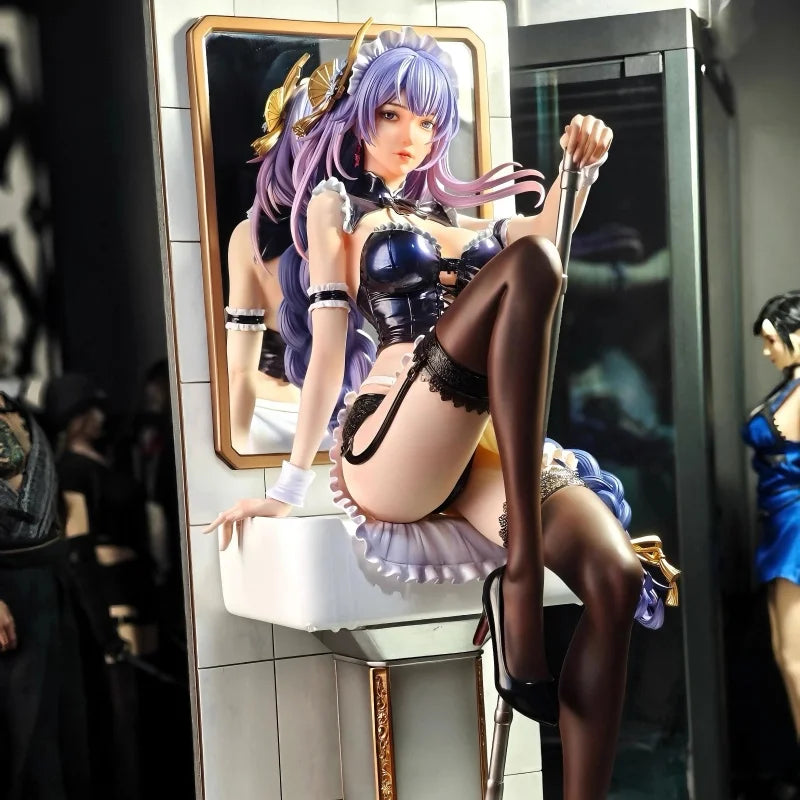 New  Gk Maid Bathroom Beelzebul Genshin Impact Girls Chinese Anime Girl Pvc Action Figure Toy Gk Game Collection Model Doll Gift