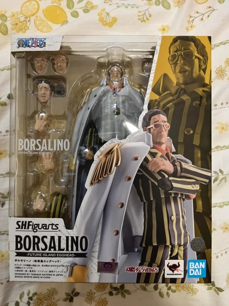 Bandai Original In Stock SHF One Piece Egghead Island Arc Admiral Kizaru Action Figure Anime Figure Desktop Collectible Toy Gift