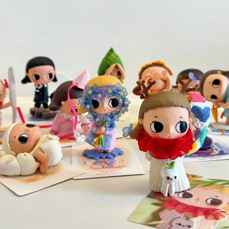 New Genuine Popmart Nyota I Am The Seasons Series Blind Box Cute Action Figures Toys Mystery Box Collectible Model Toy Gift