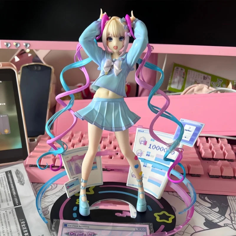 Original PVC 23.7CM APEX Toys NEEDY GIRL OVERDOSE Ame-Chan Chouzetsu Saikawa Tenshi-Chan Toy Gifts Anime Figure Collectible Doll