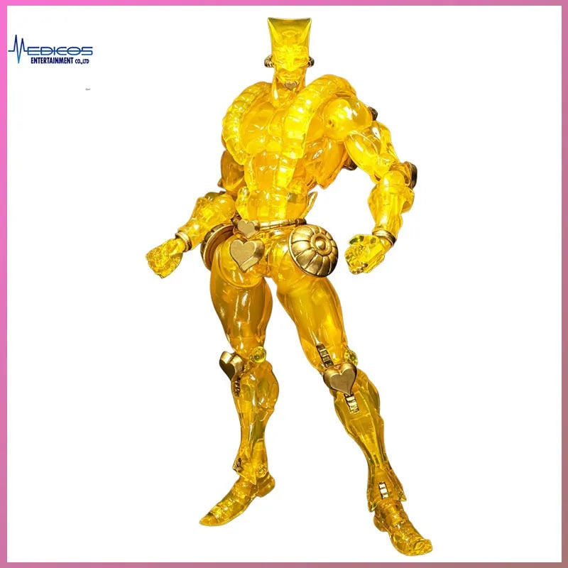 Medicos Super Action Statue The World Ver KLAR GOLD 16.5cm JoJo Sammlerfigur Geschenke Spielzeug Modell Original Garage Kit Kawaii