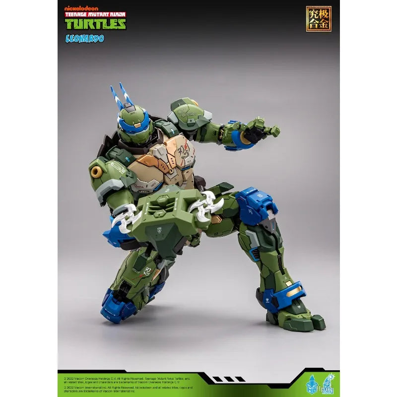 HeatBoys Genuine Teenage Mutant Ninja Turtles Leonardo Mech Finished Product Model Alloy Finished Product Action Figure Collect