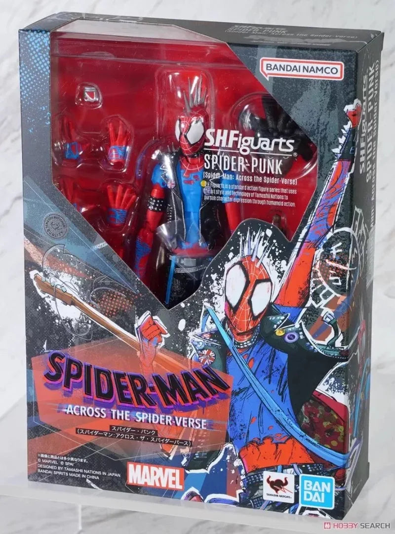 In Stock Original Bandai SHF American Series Spider Punk (Spider-Man: Across The Universe) Movable Doll Model Gift Collection