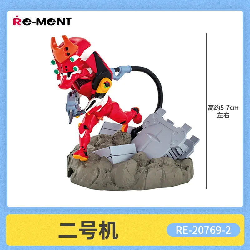 Re-Ment Anime Eva Ayanami Rei Asuka Q-Version Kawaii Pvc Action Figure Model Statue Desk Decor Collectible Toy Gift
