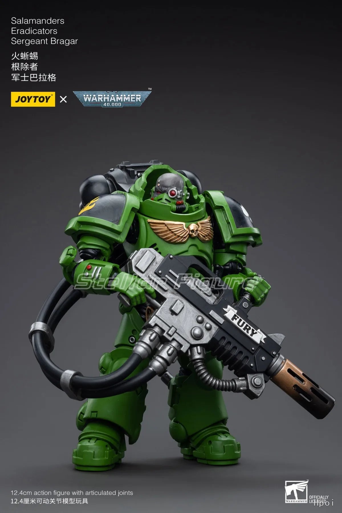 【SF】JOYTOY Warhammer 40K 1/18 Action Figure Salamanders Eradicators Sergeant Bragar Captain Adrax Agatone Brother TKren Model