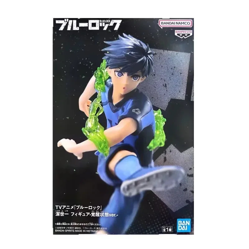 Original Bandai BLUE LOCK Bachira Meguru Isagi Yoichi Anime Action Figures Collection Ornaments Figure Toys Birthday Gift 16cm