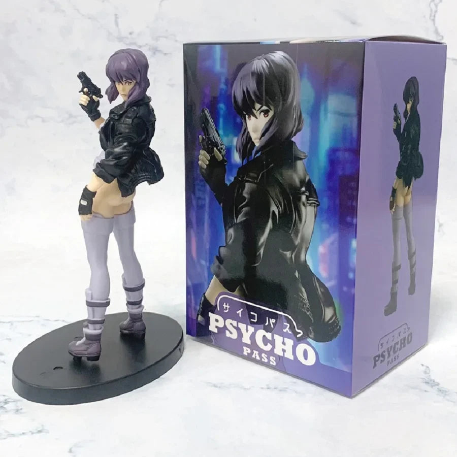 18cm Anime Ghost In The Shell Anime Figure captain Motoko Kusanagi Action Figures Peripheral PVC Desktop Model Doll Toy Gifts