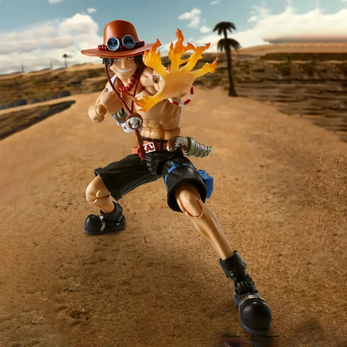 Original Bandai Genuine In Stock SHF Portgas.D.Ace Fire Fist  One Piece Anime Collection Action Figure Model Kits Toys Gifts
