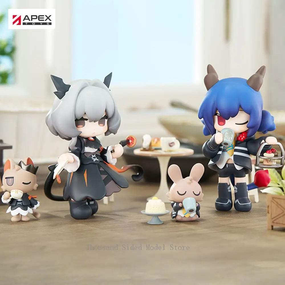 Original APEX-TOYS Have Some Dessert Q Version Series  Arknights Anime Figure Chen Talulah Arutorias Action Model 10CM Gift