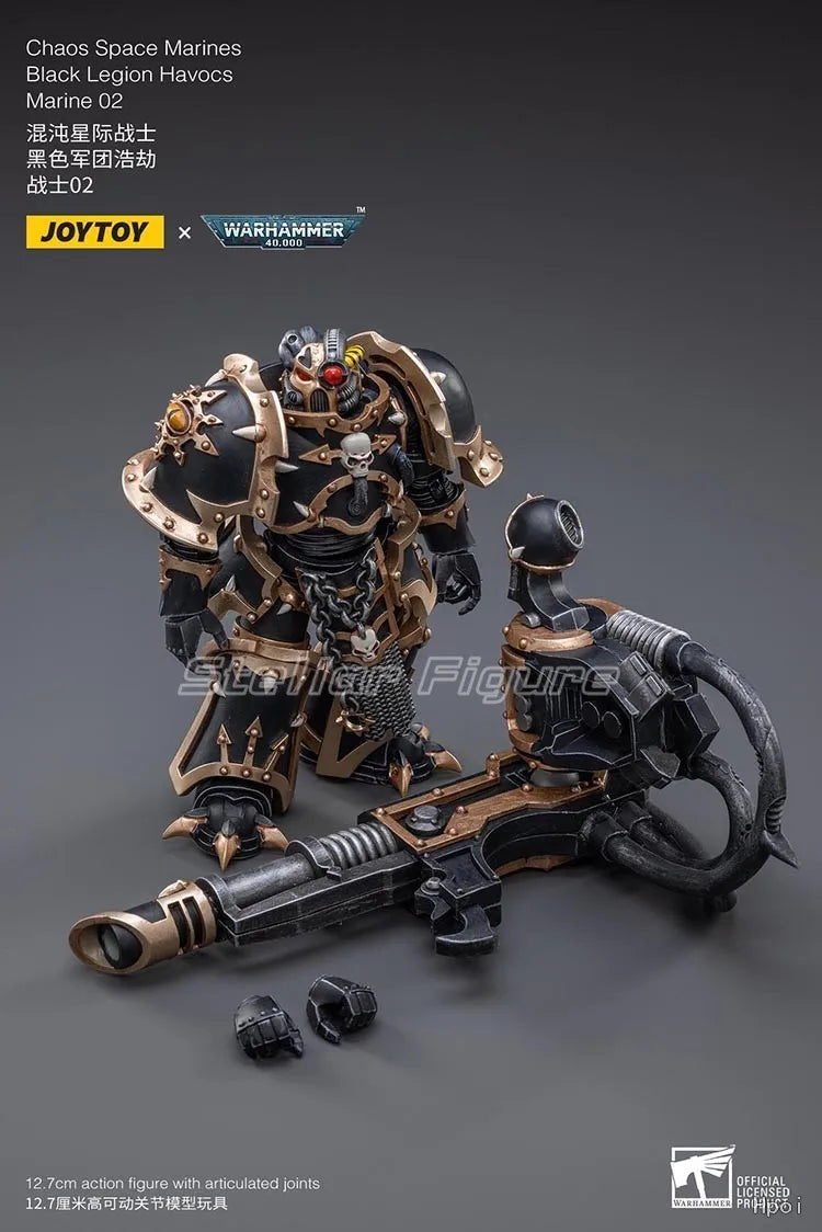 【SF】JOYTOY 1/18 Action Figure Chaos Space Marines Black Legion Havocs Marine 02 Model Toys Gifts Collection Ornaments