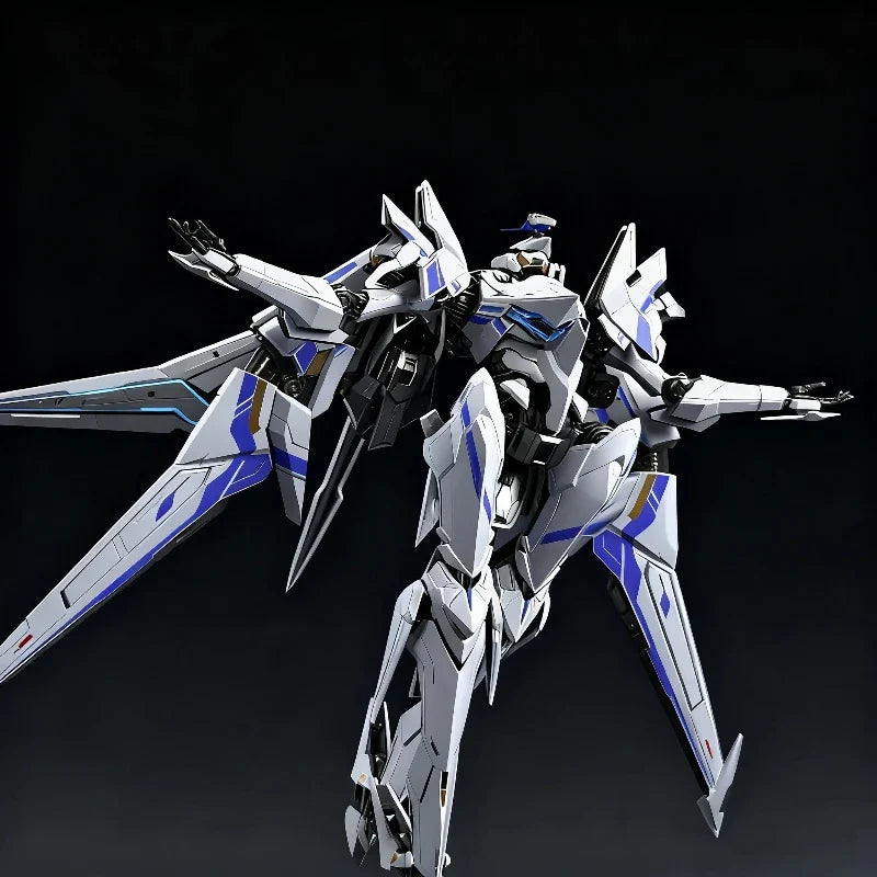 MOSHOU Mecha Break 1/64 UBP-R02T Falcon Full Metal Action Figures Transforming Mecha Model Toy With Base Desktop Decor Boy Gift