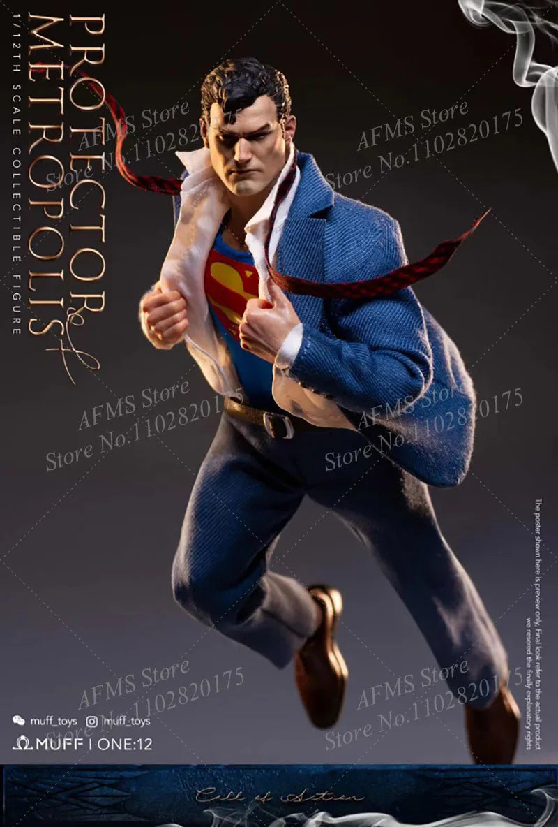 IN STOCK MUFF TOYS 1/12 Scale Collectible Figure Superman Clark Kent Guardians Of Metropolis Anime Hero 6Inch Men Soldier Model