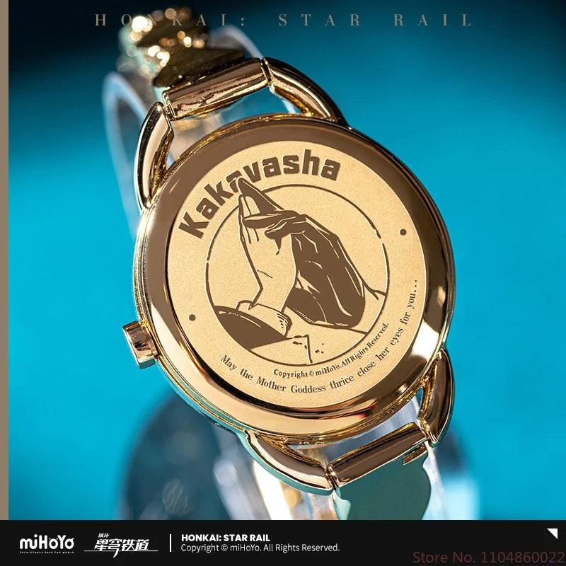 Genuine Game Honkai Star Rail Aventurine Wrist Watch Sand Gold Theme Wrist Watch Cosplay Accessory Figure Collection Decor Gifts