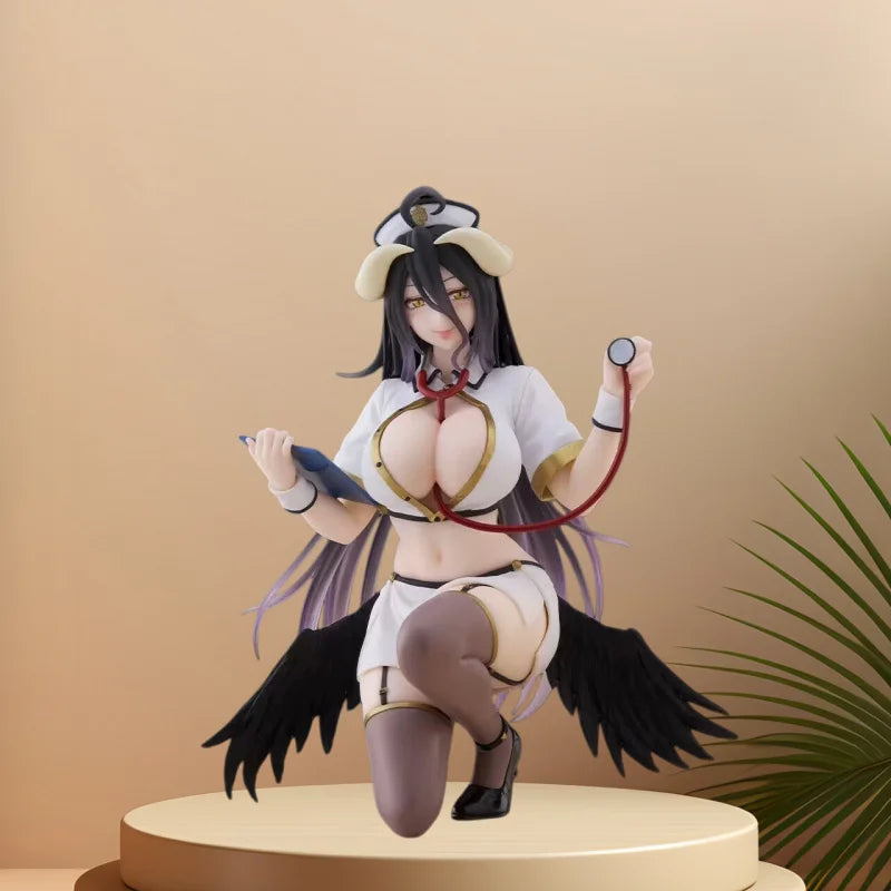 TAITO Original Genuine Overlord IV Albedo Nurse Ver 13cm Anime Figure Model Collectible Prize Peripheral Gift For Otaku In Stock