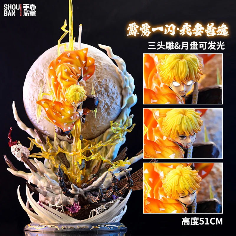 In Stock Demon Slayer Agatsuma Zenitsu And Kochou Shinobu Gk Rengoku Kyoujurou Action Figures Boutique Statue Desktop Decoration