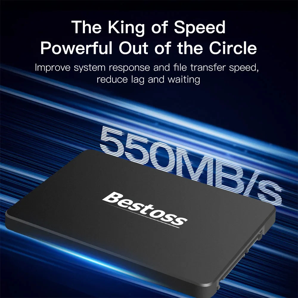 Bestoss Hard Drive Solid State Drives 120GB 128GB 240GB 256GB 480GB 512GB 1TB 2TB SSD 2.5 inch Sata 3.0  for Computer