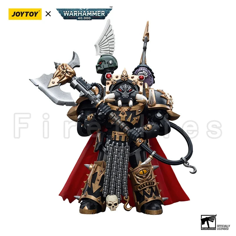 1/18 JOYTOY Action Figure 40K Black Legion Chaos Lord In Terminator Armour Anime Model Toy
