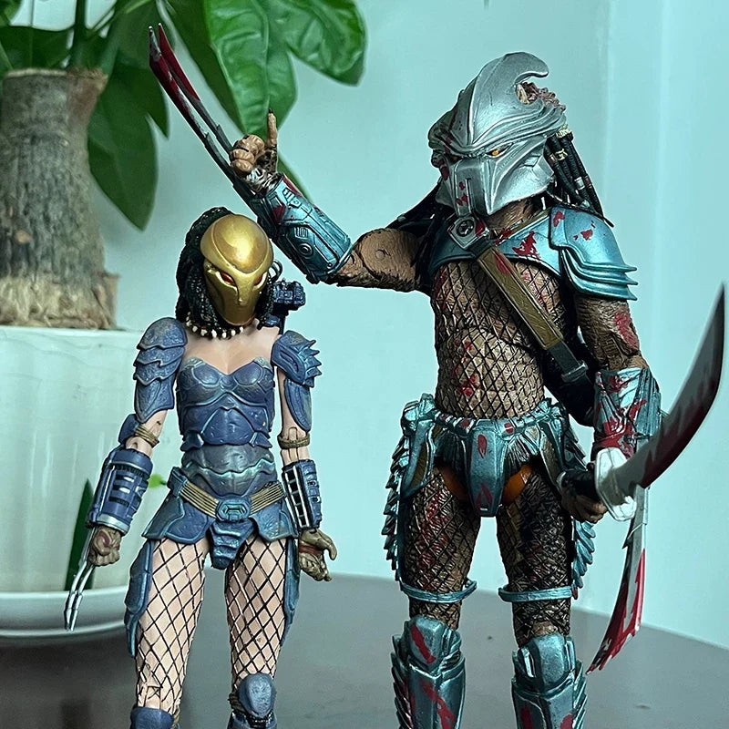 Alien VS Predator Masked Scar Elder Predator Machiko Noguchi Life Death Hornhead Action Figure Model Collection Birthday Gifts