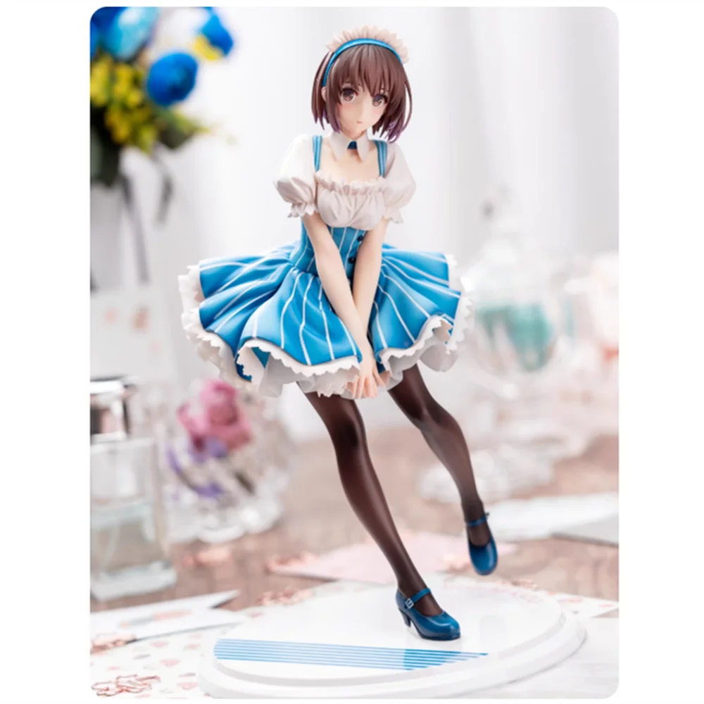 24cm Saekano: How to Raise a Boring Girlfriend Anime Figure Maid Megumi Kato Action Figure Kato Megumi Figurine Adult Doll Toys