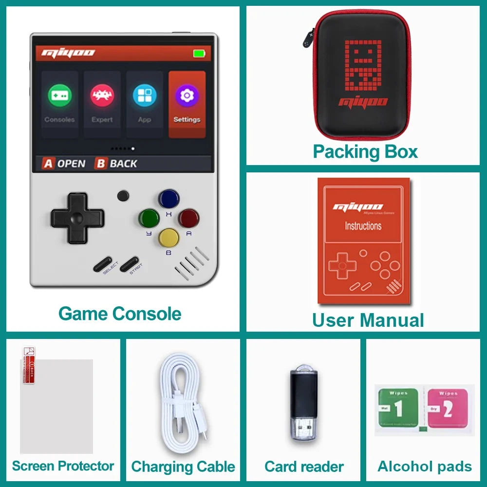 MIYOO Mini Plus Retro Handheld Game Console 3.5"IPS HD Screen Mini+ Portable Players childhood Classic Nostalgic Gaming Emulator