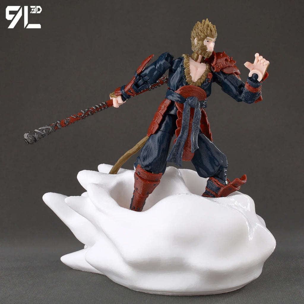 9L3D Lucky13 Figure Dummy13 T13 Anime Action Wukong Cloud Ride Model Black Myth Inspired Flying Stand Decor Desk Collection Toys