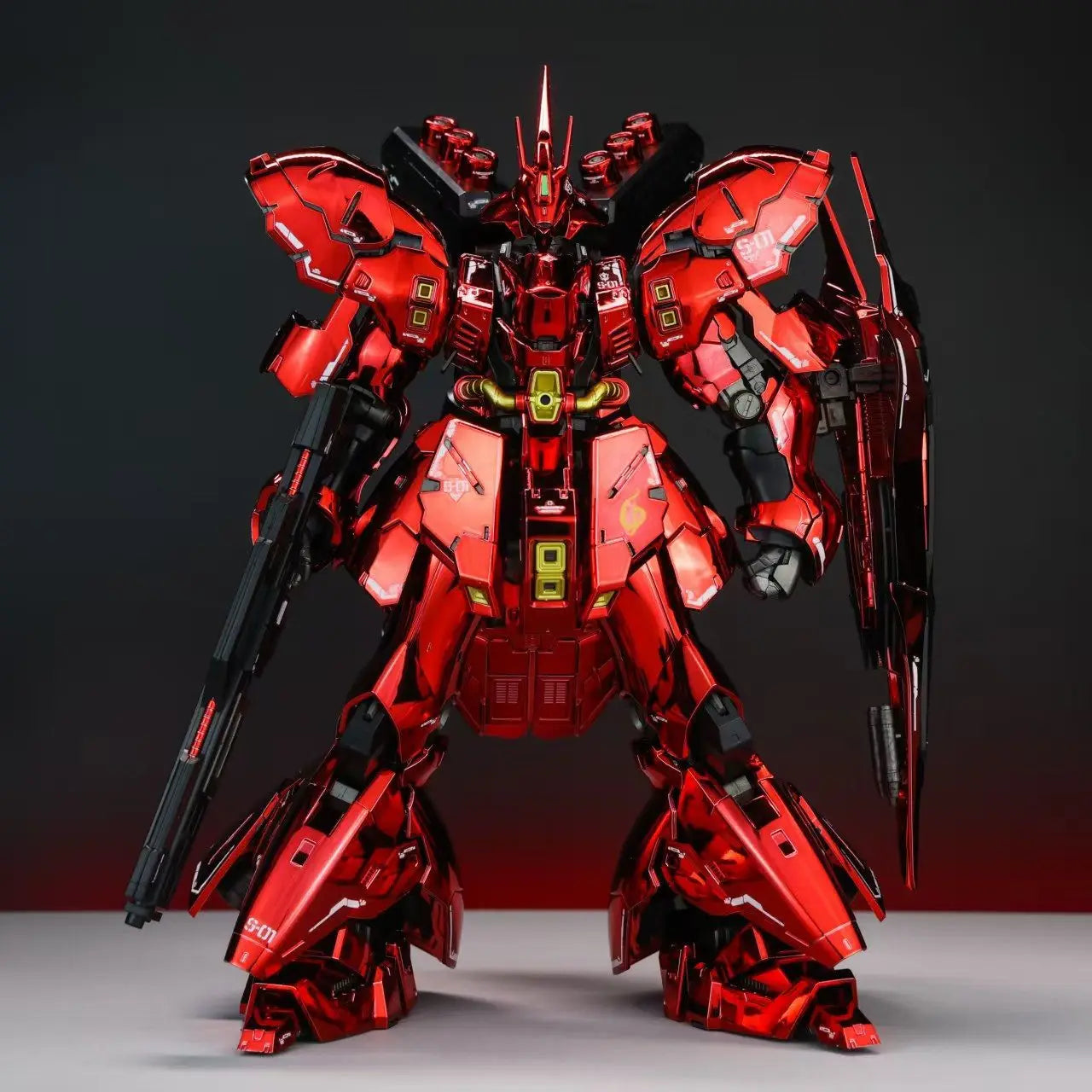 STAR Model RG 1/144 MSN-04 Sazabi Mirror Electroplating red Ver.Assembly Model Kits Anime Action Figure  Plastic Robot toys