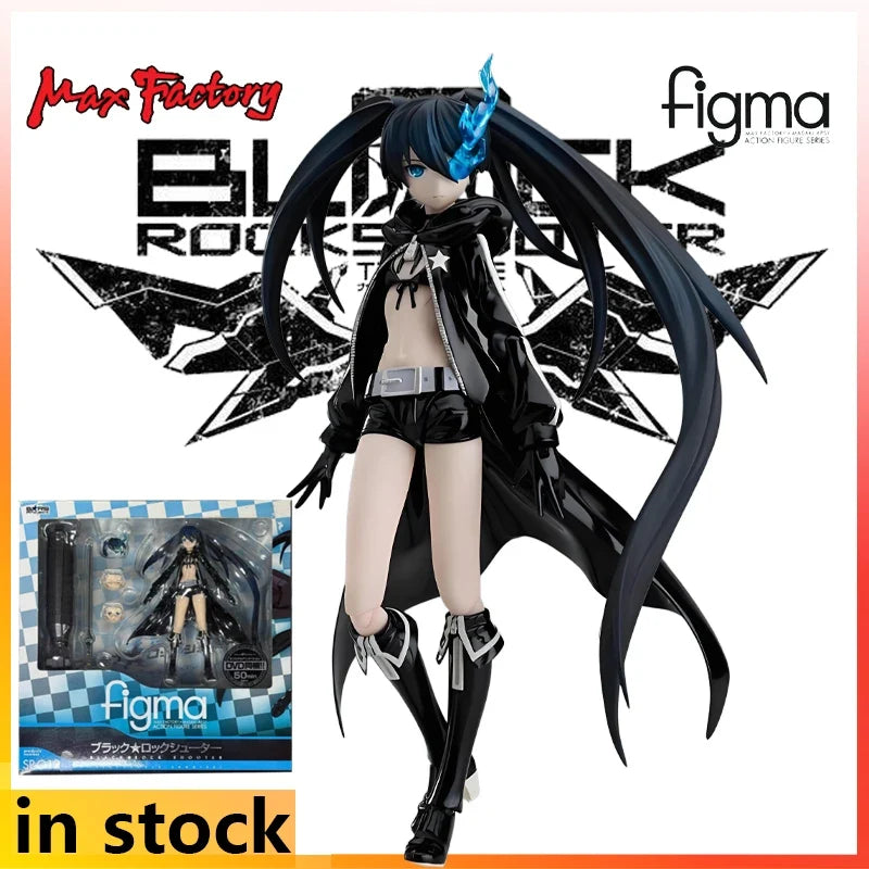 Max Factory Figma Finished Product Movable Exquisite Doll Black Rock Shooter Anime Action Figure Toy Model Festival Gift for Boy