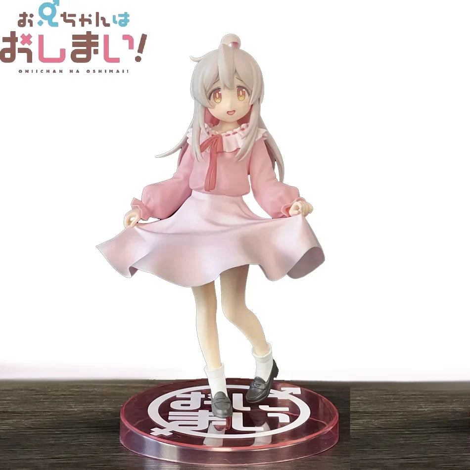 18cm Onii-chan wa Oshimai! Mahiro Oyama Anime Figure Kawaii Mahiro Oyama Action Figure Pink dress Collection Model Doll Toy Gift