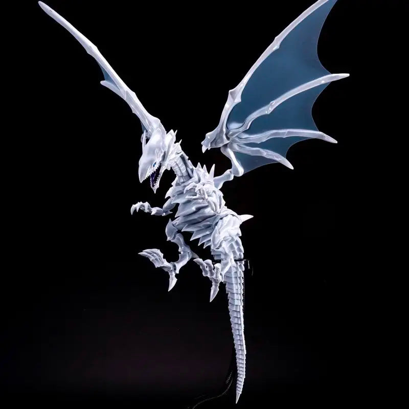 New Yu-Gi-Oh Blue-Eyes White Dragon Model Metal Spray-Painted Action Figures Assembly Kit desktop ornament Boys collect gifts