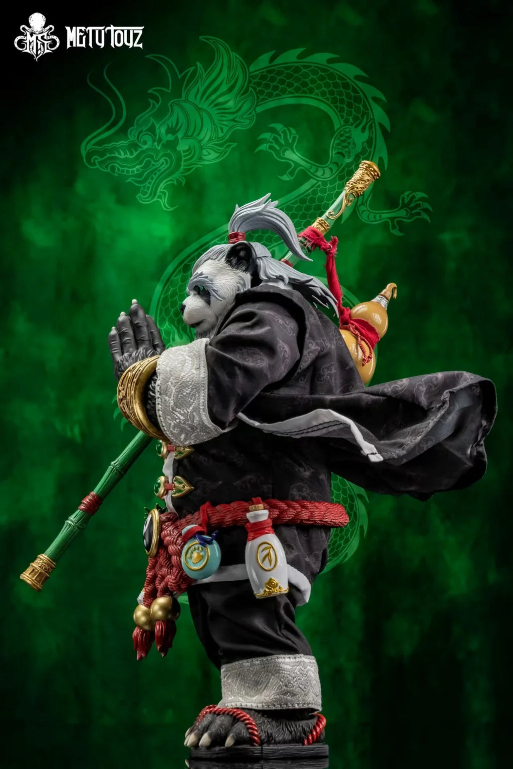 Metytoyz Memory Toys Adventurer World Wave 4 Kung Fu Master Wander Panda WuQingLie 20cm Action Figure Collection Model Doll Toys