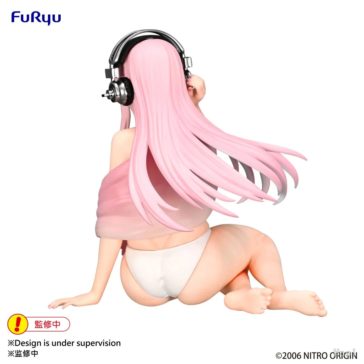 In Stock FuRyu Original Genuine Sexy Anime Girl Super Sonico Noodle Stopper White Bikini Ver. 11cm Collections Model Toy Figures