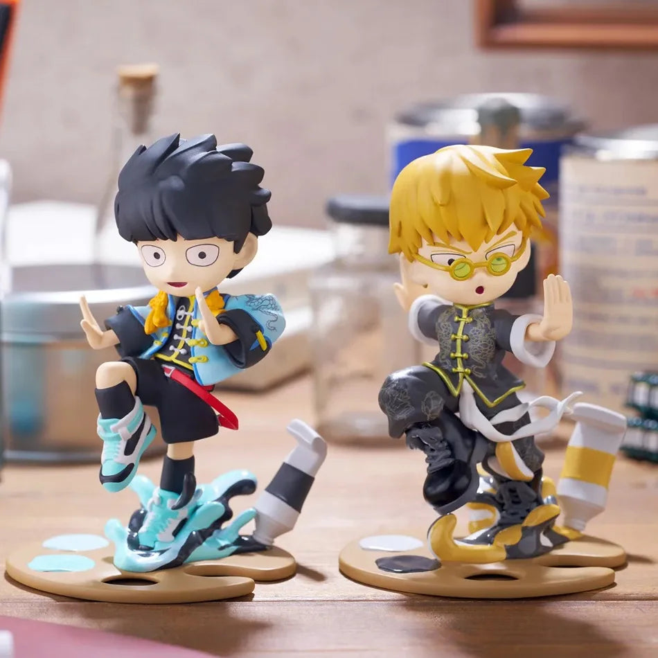 Mob Psycho 100 Reigen Arataka Q Edition Anime Figure Kawaii Sitting Palm Series Model Doll Desktop Ornament Collectible Gift
