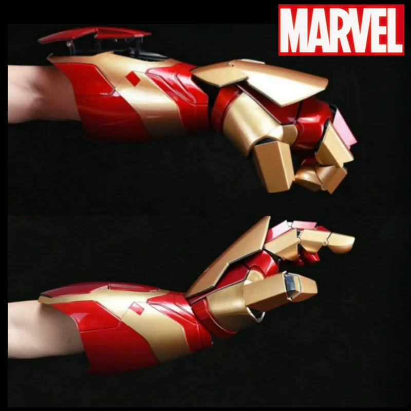 NEW Mk43 1:1 Avengers Marvel Iron Man Glowing Arm Gloves Cosplay Performance Props Wearable Figure Toys Dolls Gifts