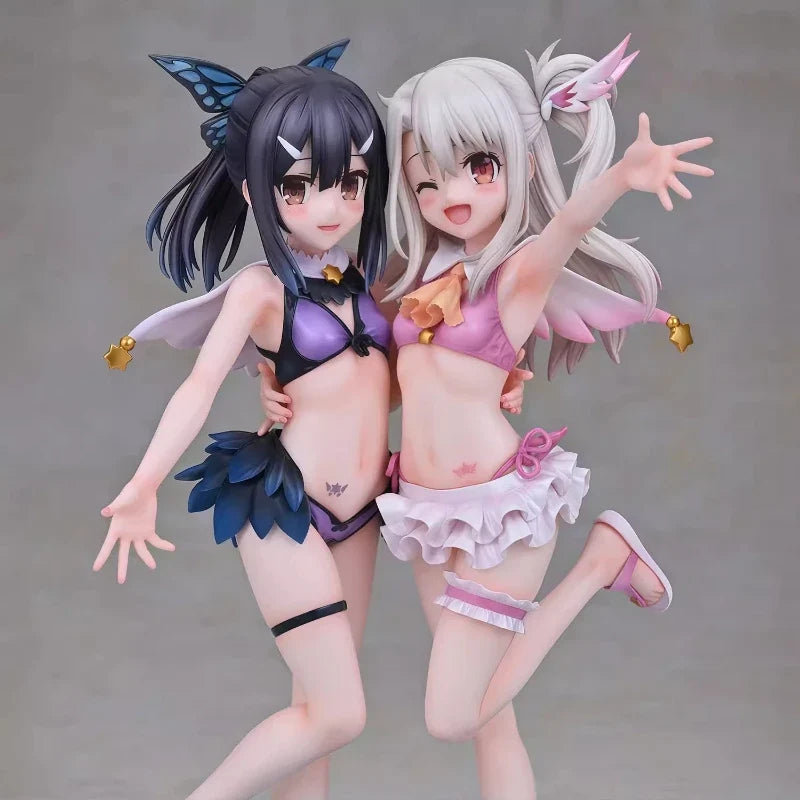 20cm Fate Kaleid Liner Illya And Miyu Swimsuit Ver Anime Gk Action Figure Collectible Model Desk Decoration Gift For Fans