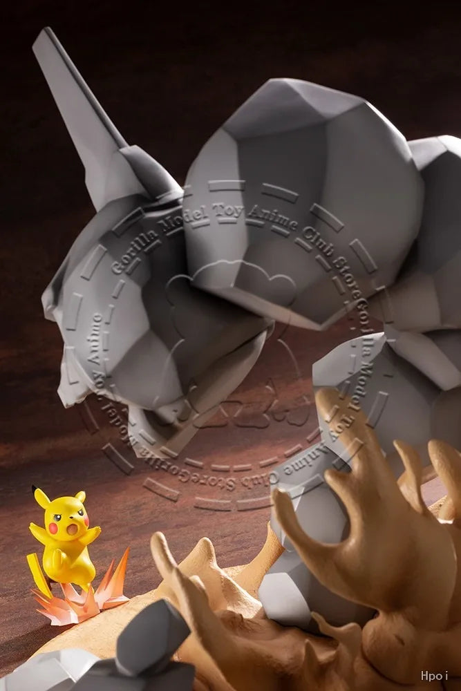 In Stock Original Genuine KOTOBUKIYA ARTFX J Pokémon Pikachu & Onix Statue 285mm Large Scale Figure Anime Collectible Model Gift