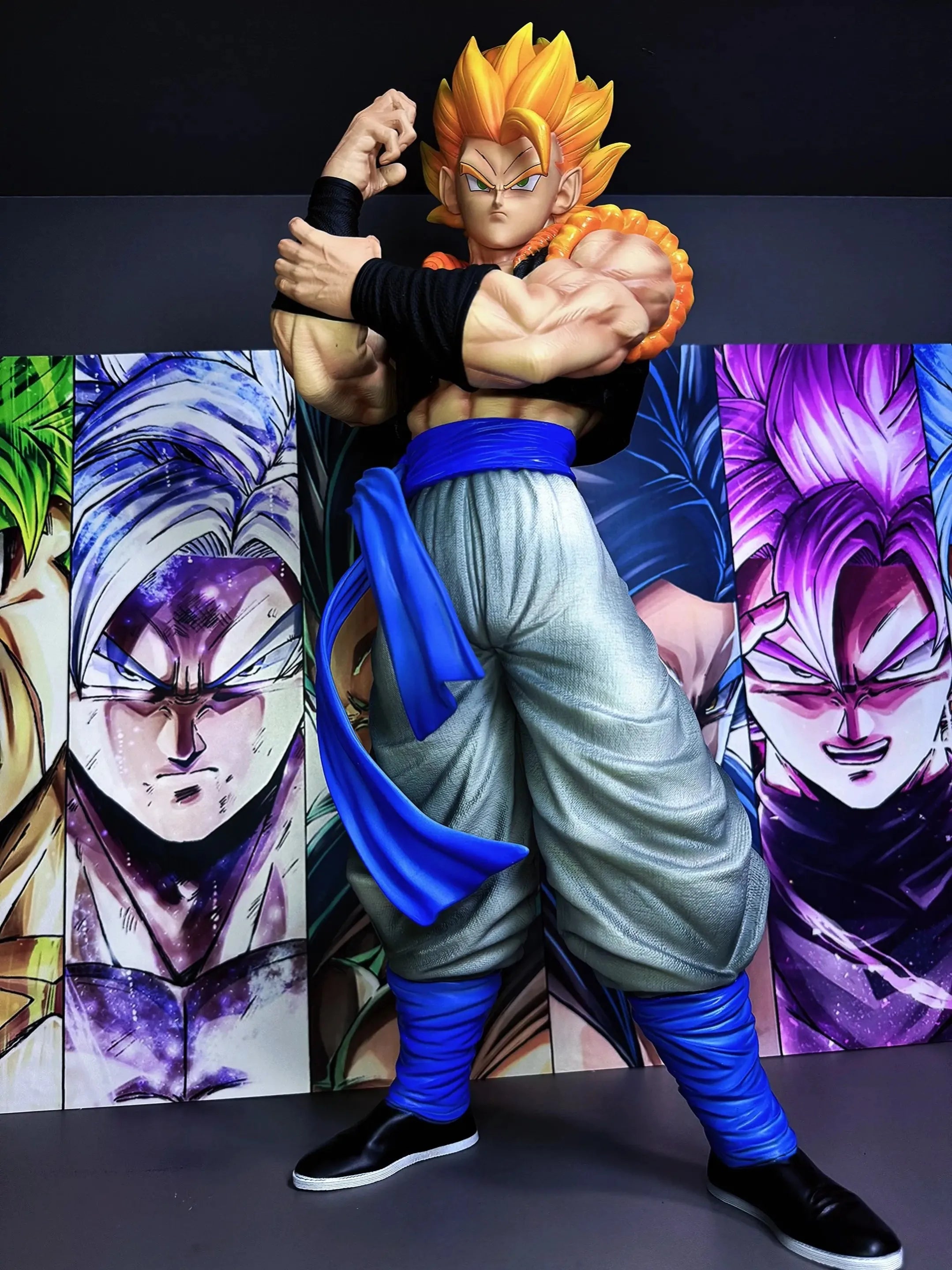 50cm DX JT Dragon Ball Anime Figure Gogeta Broli Super Model Peripheral Action Figure Desktop Decoration Gift Toys Kids