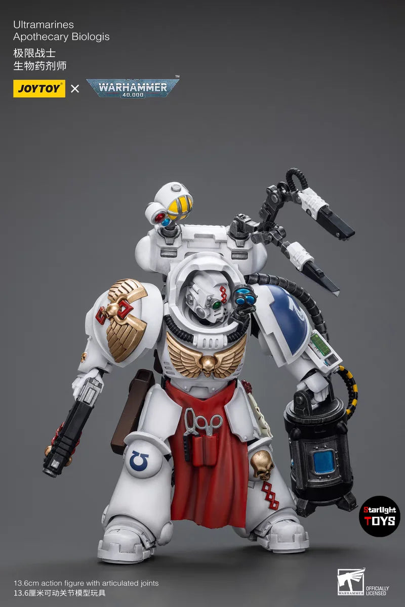 JOYTOY 1/18 Action Figure Warhammer 40K Ultramarines Apothecary Biologis Toys Model Gifts