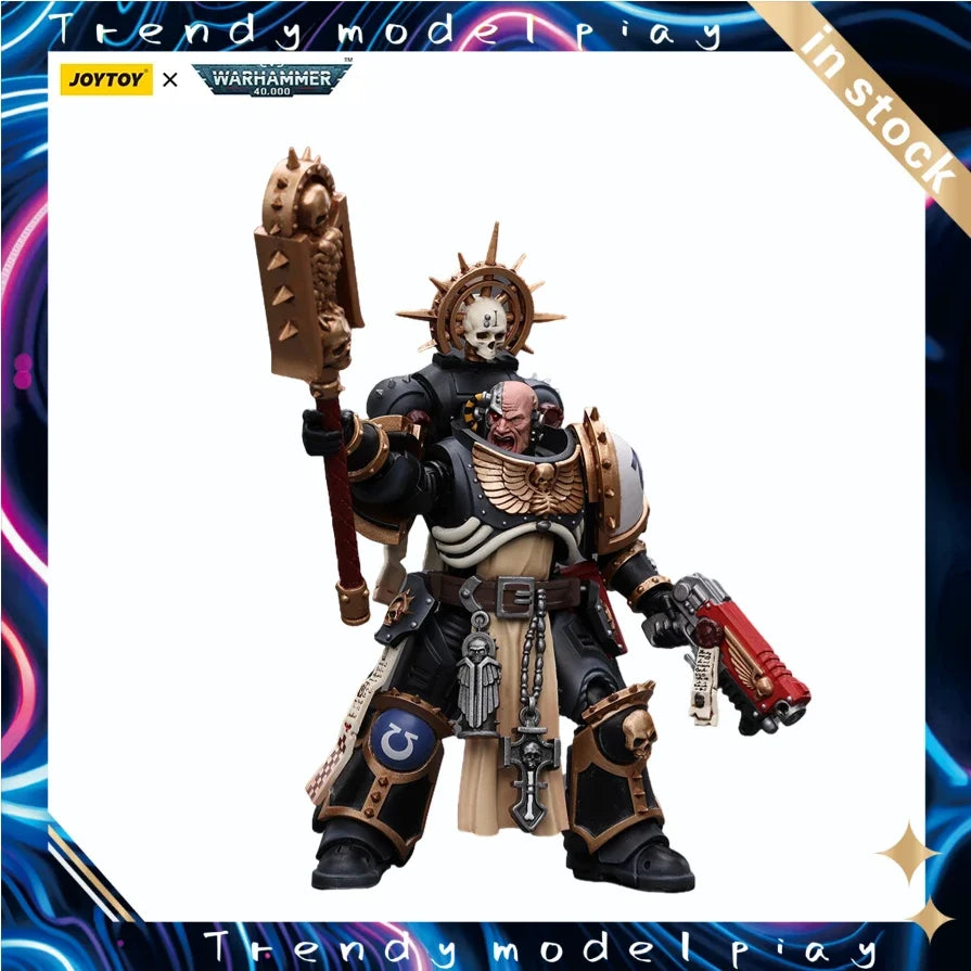 In Stock Original JOYTOY Warhammer 40K Uitramarines Chaplain (indomitus) 1/18 Action Figure Model Toys Gifts
