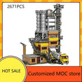 Concrete Mix Plant Hot City MOC streetview Model Puzzles Architecture DIY Creative Birthday Assembly Toys Christmas Gift for Age